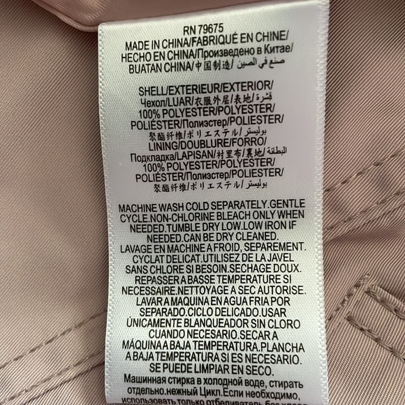 bcbgeneration Double Breasted Spring Trench Coat Waterproof Pink Size S - Picture 14 of 16